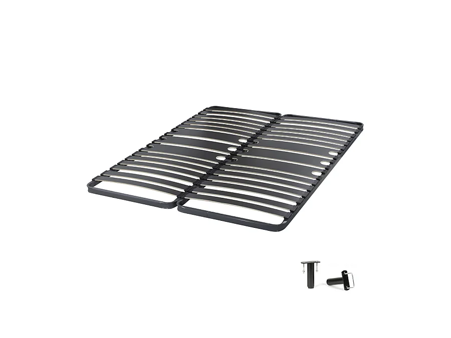 Sommier à lattes 2x80x200 C416 - 32 lattes bois - Fabrication française