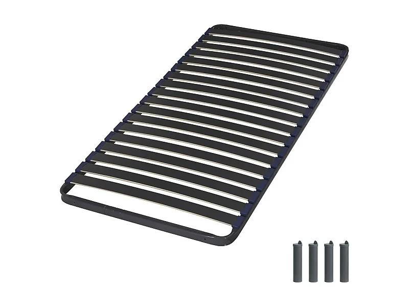 Sommier à lattes + pieds 90x190 Iota - 18 lattes bois - Fabrication française