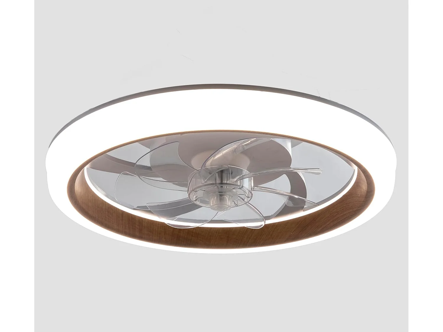 DUPI Ventilador de Techo con Luz LED TURBO AIR |  6 Velocidades | Control Remoto y App |Modo Invierno/Verano | PVC | Haya