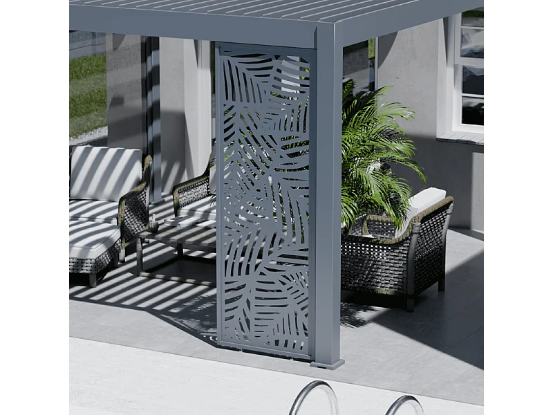 Pannello decorativo a foglie Ombréa VS 1M - Antracite