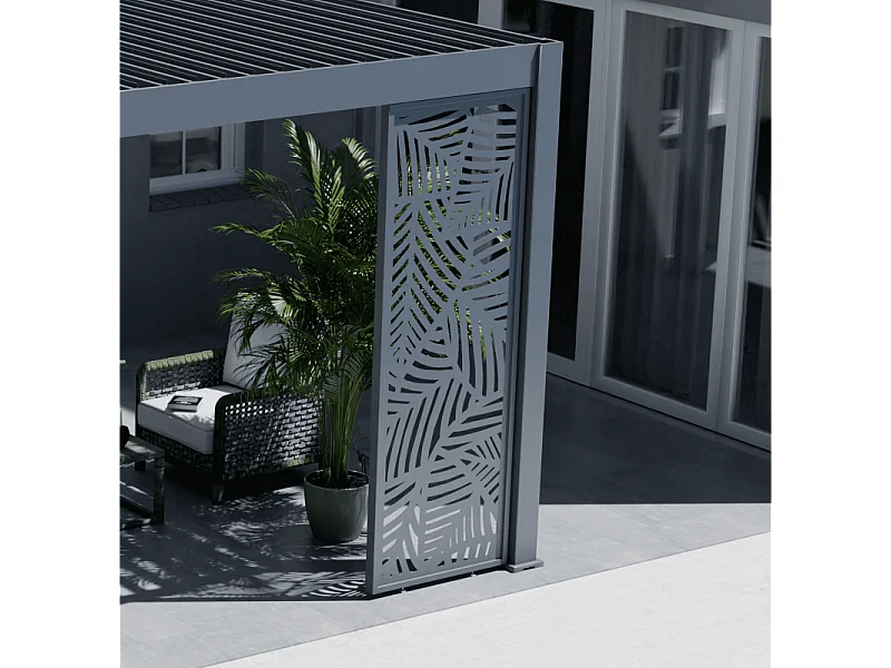 Pannello decorativo a foglie Ombréa VS 1M - Antracite