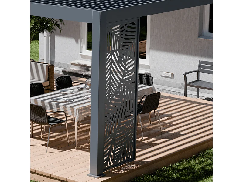 Pannello decorativo a foglie Ombréa VS 1M - Antracite