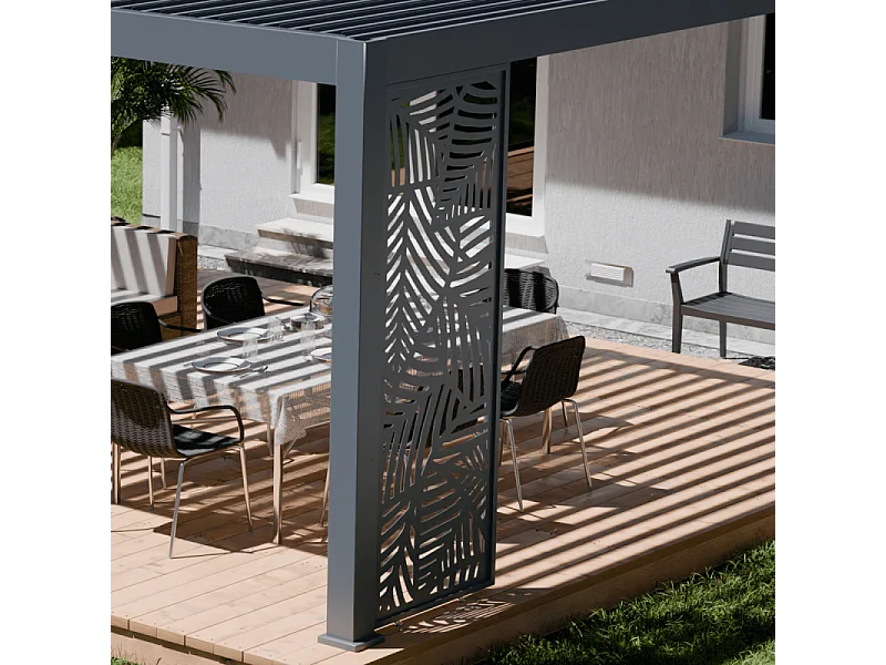 Pannello decorativo a foglie Ombréa VS 1M - Antracite