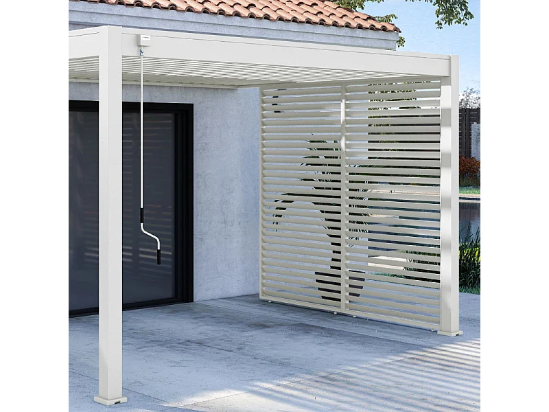 Pannello frangivista orizzontale 1,3M OMBREA VS - Bianco