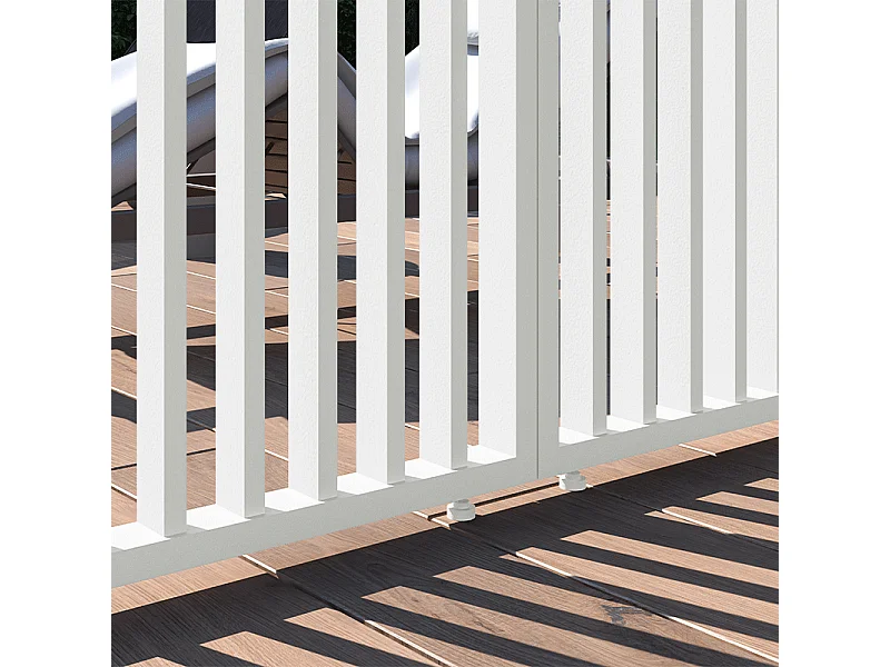 Pannello frangivista con lamelle verticali 1M Ombréa - Bianco