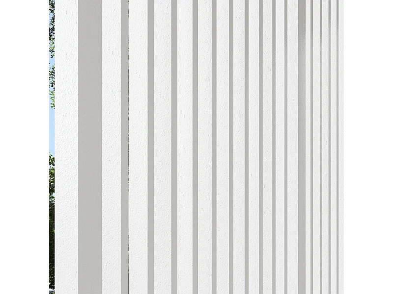 Pannello frangivista con lamelle verticali 1M Ombréa - Bianco