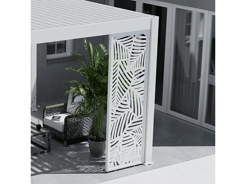 Pannello decorativo con foglie Ombréa VS 1M - Bianco