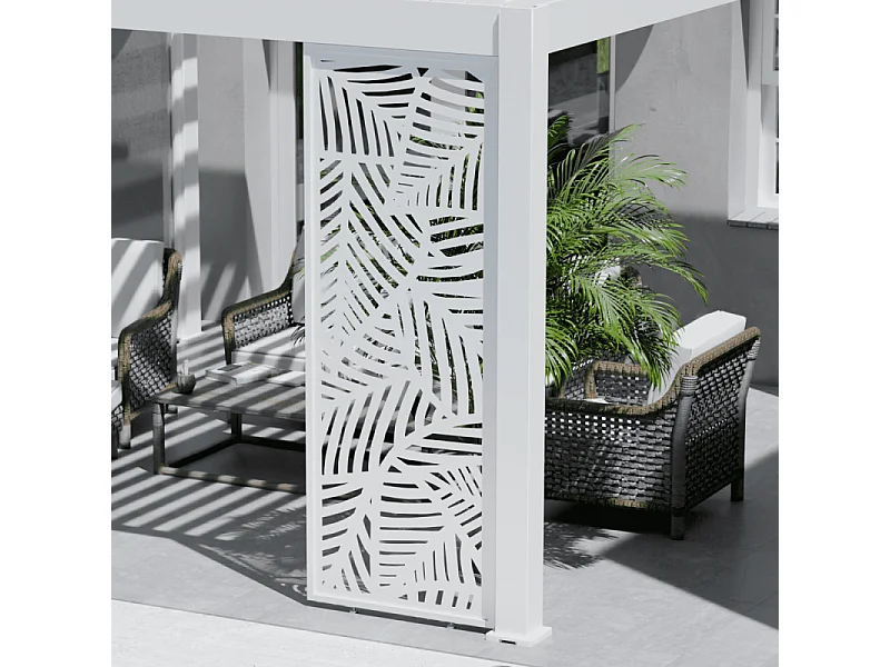 Pannello decorativo con foglie Ombréa VS 1M - Bianco