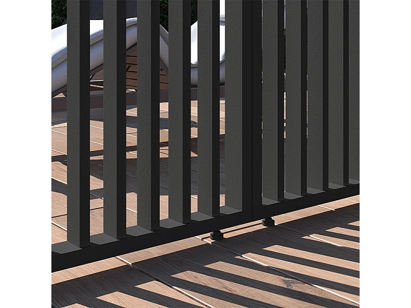 Pannello frangivista con lamelle verticali 1M Ombréa - Antracite