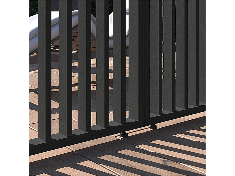 Pannello frangivista con lamelle verticali 1M Ombréa - Antracite