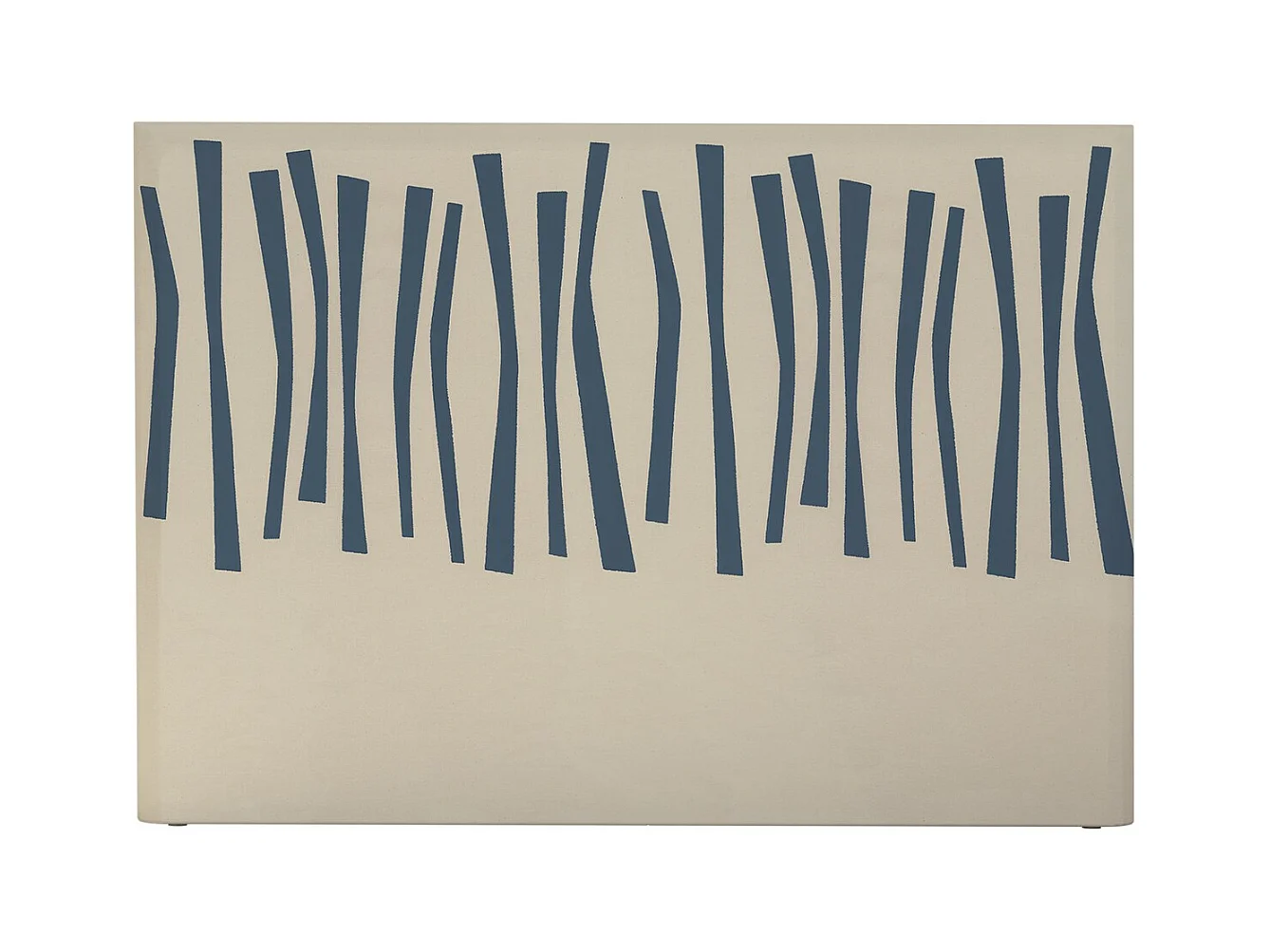 BELLECOUR LITERIE | Tête de lit déhoussable PALISSADE 140x110 cm | Coloris Bleu