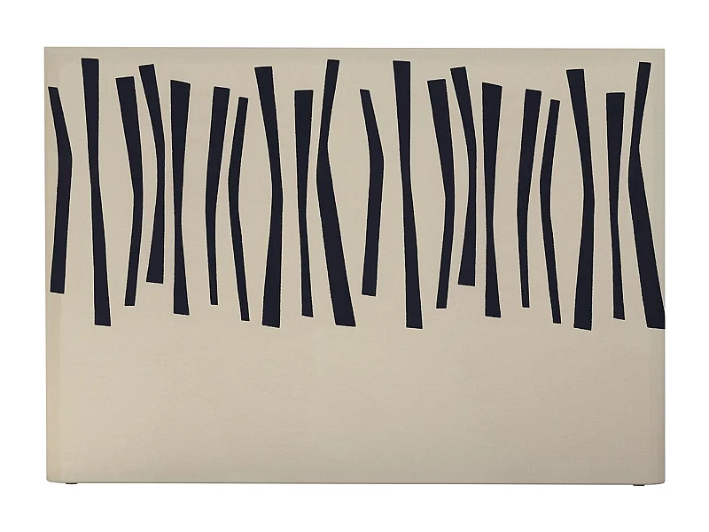 BELLECOUR LITERIE | Tête de lit déhoussable PALISSADE 140x110 cm | Coloris Noir