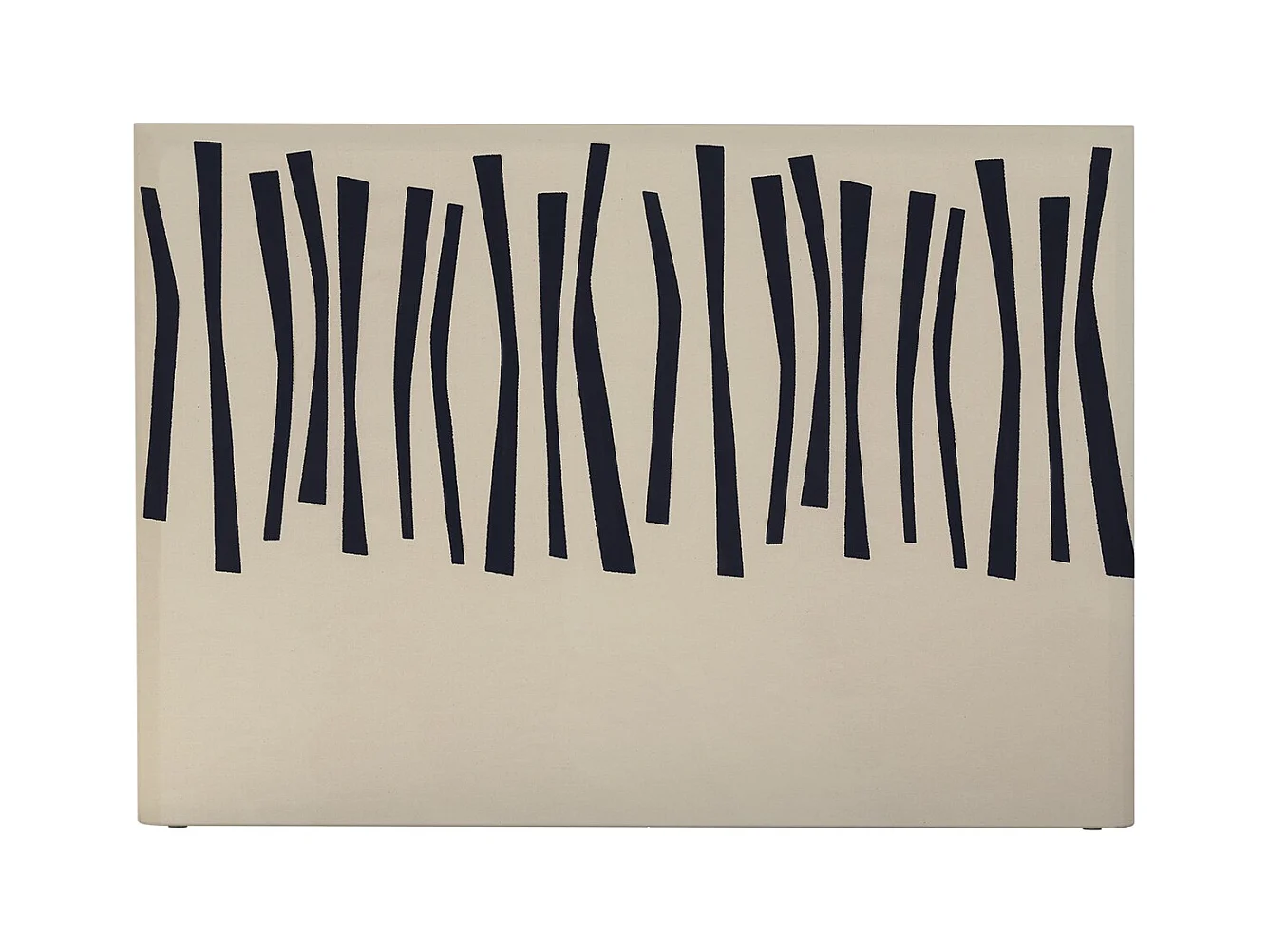 BELLECOUR LITERIE | Tête de lit déhoussable PALISSADE 140x110 cm | Coloris Noir