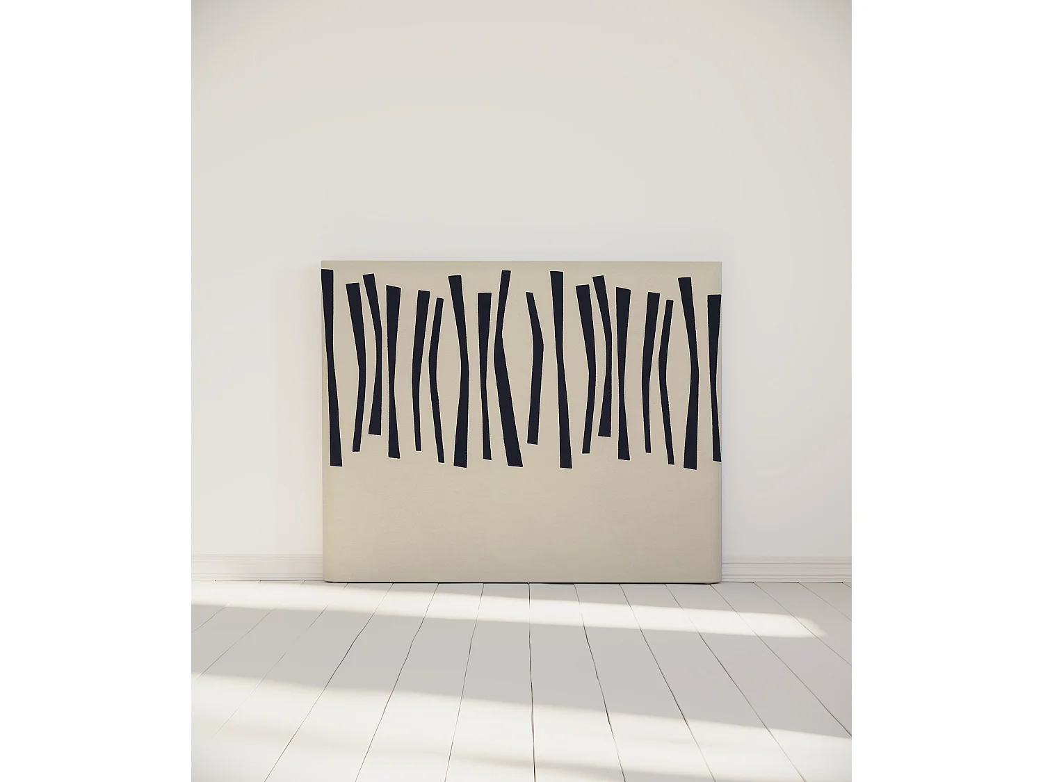 BELLECOUR LITERIE | Tête de lit déhoussable PALISSADE 140x110 cm | Coloris Noir