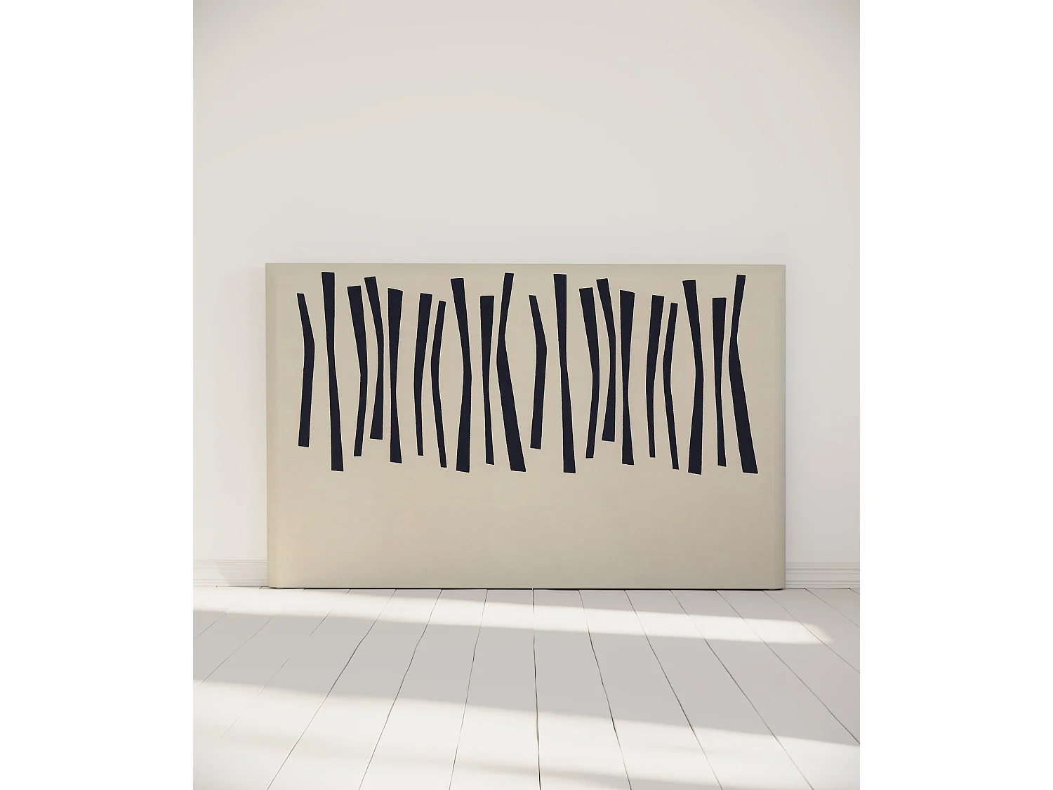 BELLECOUR LITERIE | Tête de lit déhoussable PALISSADE 180x110 cm | Coloris Noir