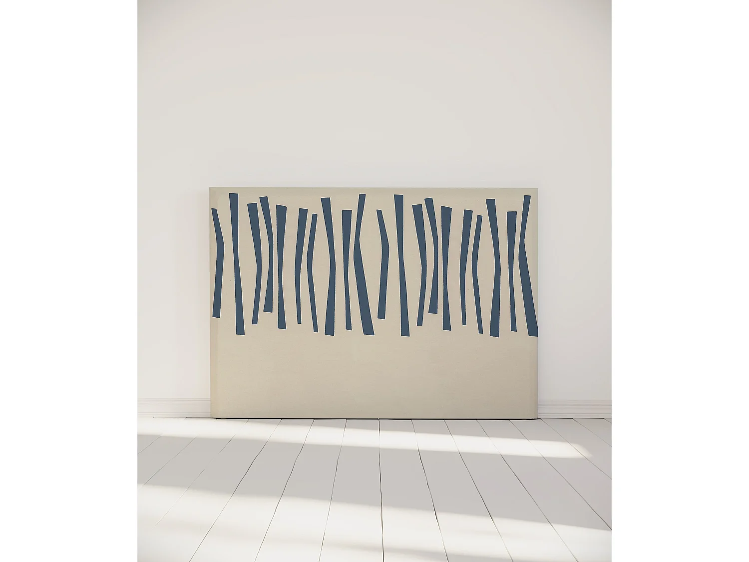 BELLECOUR LITERIE | Tête de lit déhoussable PALISSADE 160x110 cm | Coloris Bleu