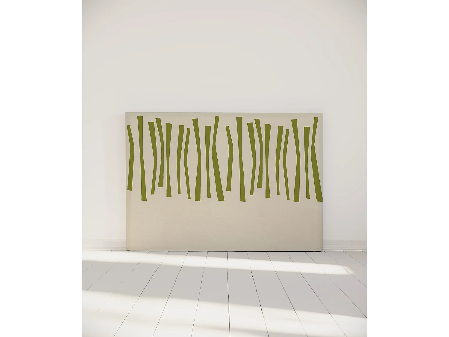 BELLECOUR LITERIE | Tête de lit déhoussable PALISSADE 160x110 cm | Coloris Vert