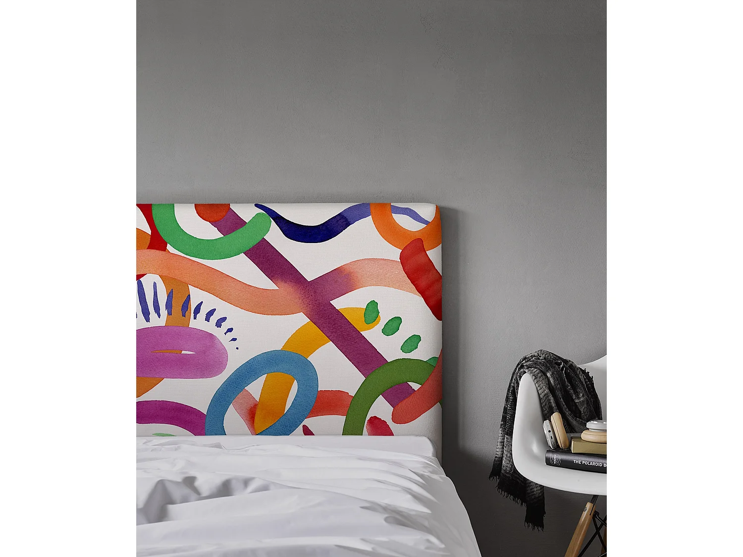 BELLECOUR LITERIE | Tête de lit déhoussable FLOATING COLORS 160x110 cm