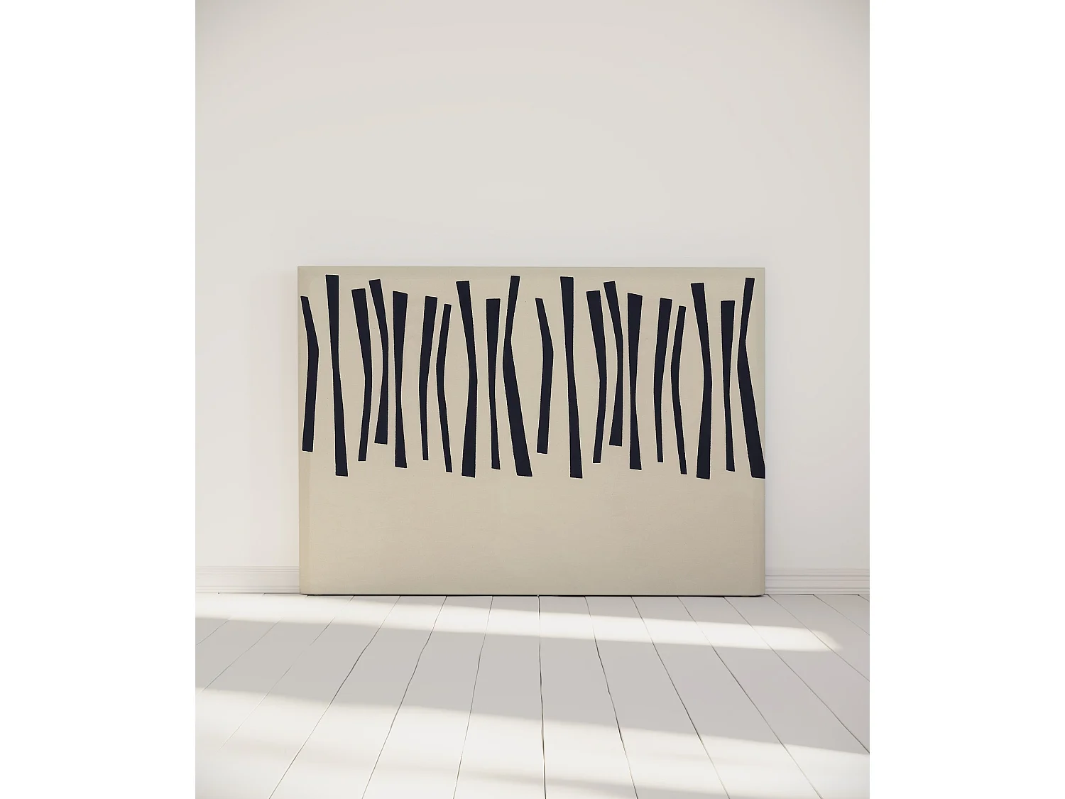 BELLECOUR LITERIE | Tête de lit déhoussable PALISSADE 160x110 cm | Coloris Noir