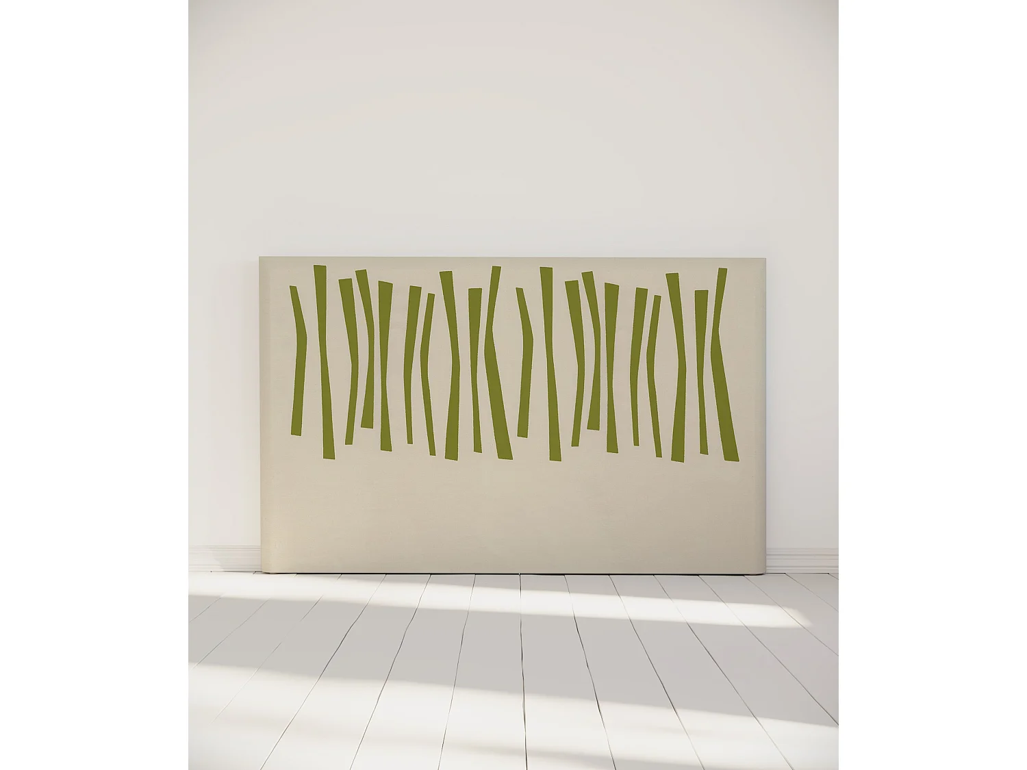BELLECOUR LITERIE | Tête de lit déhoussable PALISSADE 180x110 cm | Coloris Vert