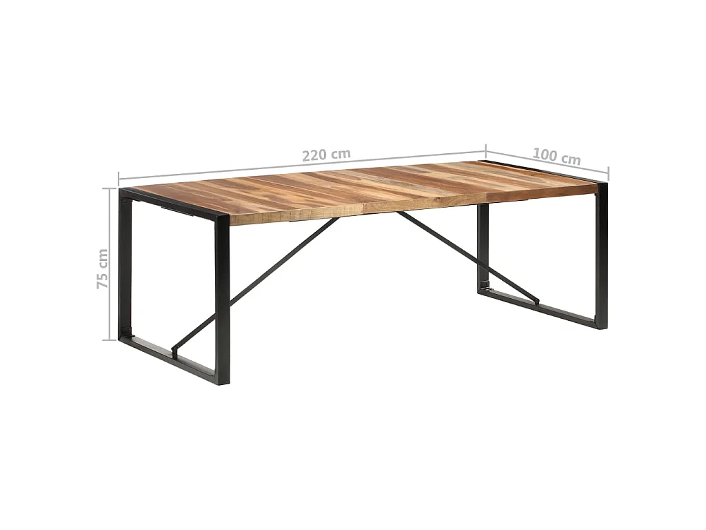 Esstisch 220x100x75 cm Massivholz