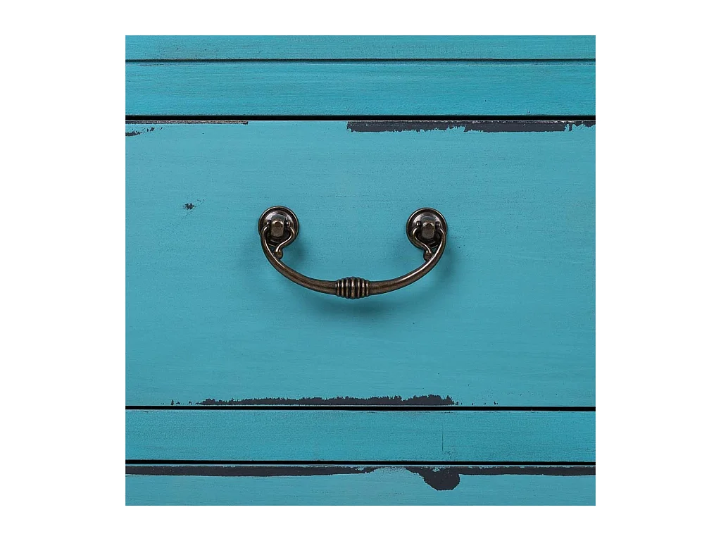 Mueble bajo de madera azul 120x40x50 cm