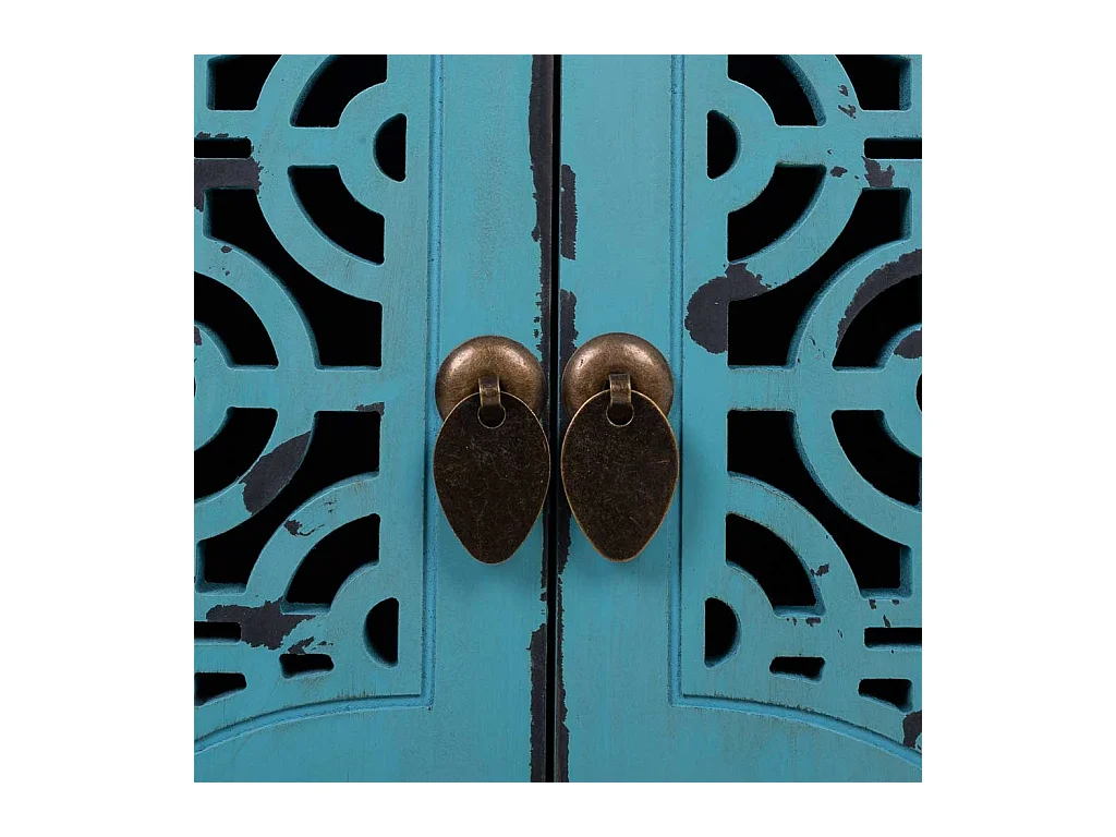 Mueble bajo de madera azul 120x40x50 cm