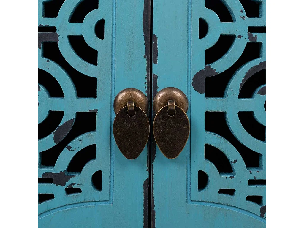 Mueble bajo de madera azul 120x40x50 cm