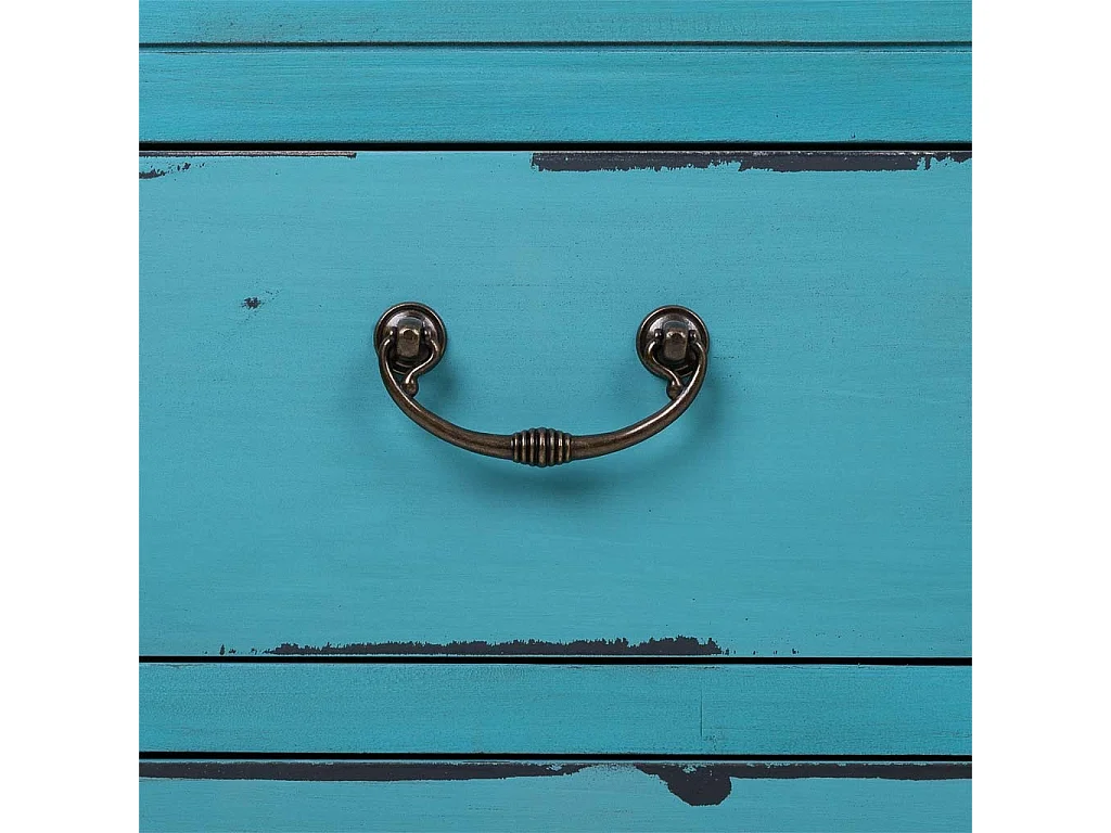 Móvel baixo madeira azul 120x40x50 cm