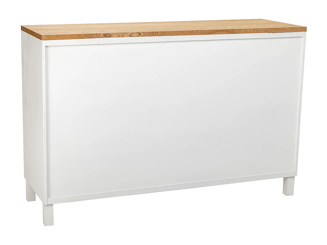 Aparador de madeira com 4 gavetas e 2 portas 124x40x80h cm