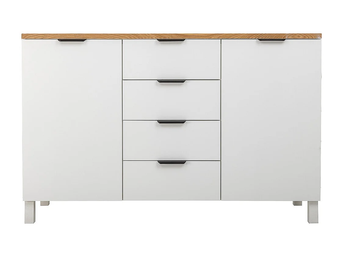 Holz-Sideboard mit 4 Schubladen und 2 Türen 124x40x80h cm
