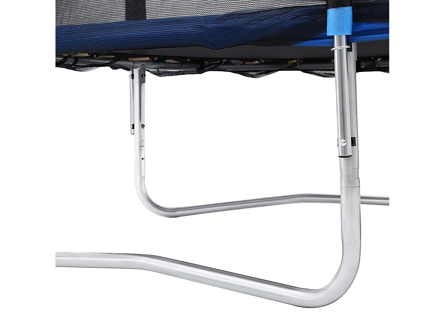 Trampolino Diametro 245 cm Tappeto Jumper Elastico con Rete di Sicurezza, 6 Pali Imbottiti, Scaletta e Rivestimento sui Bordi, Ideale per Giardino