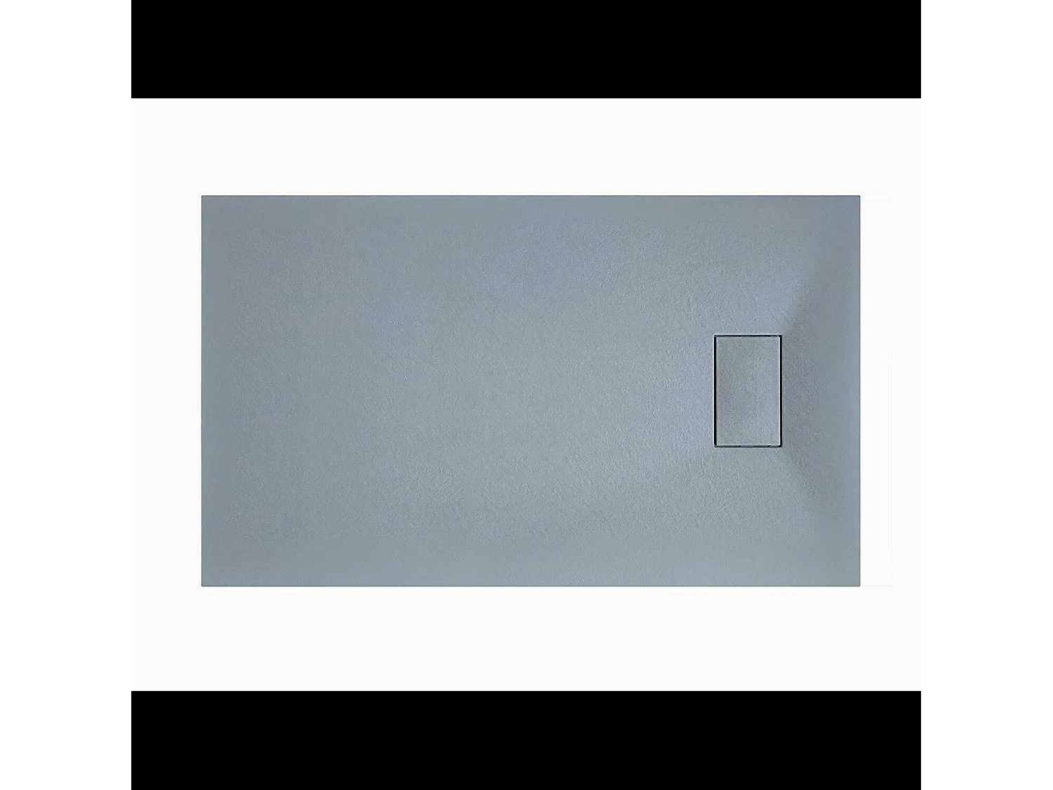 Piatto Doccia Spessore 2.6 Cm Resina SMC Effetto Pietra Stone Ardesia Antiscivolo Riducibile Filopavimento Con Griglia Di Copertura Grigio 70x110 Cm