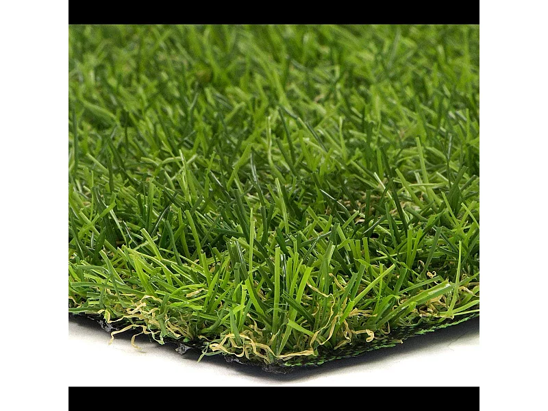 Prato Sintetico Manto Erboso Erba Finta Realistica Giardino 4 Sfumature di Colore Tappeto Erboso Sintetico Anti UV Atossico Drenante 20mm 1x5mt 5mq