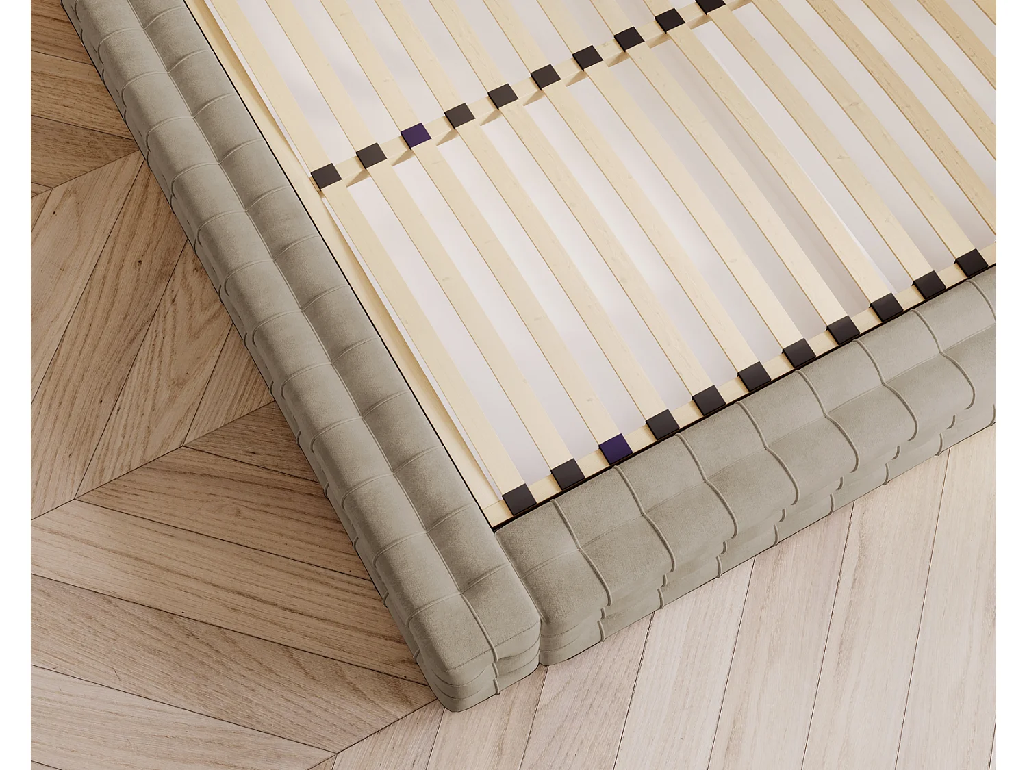 Emporius Arno lit capitonné 160x200 - lit avec rangement, sommier à lattes, lit adulte 160x200 velours Brun (Elegance 5)