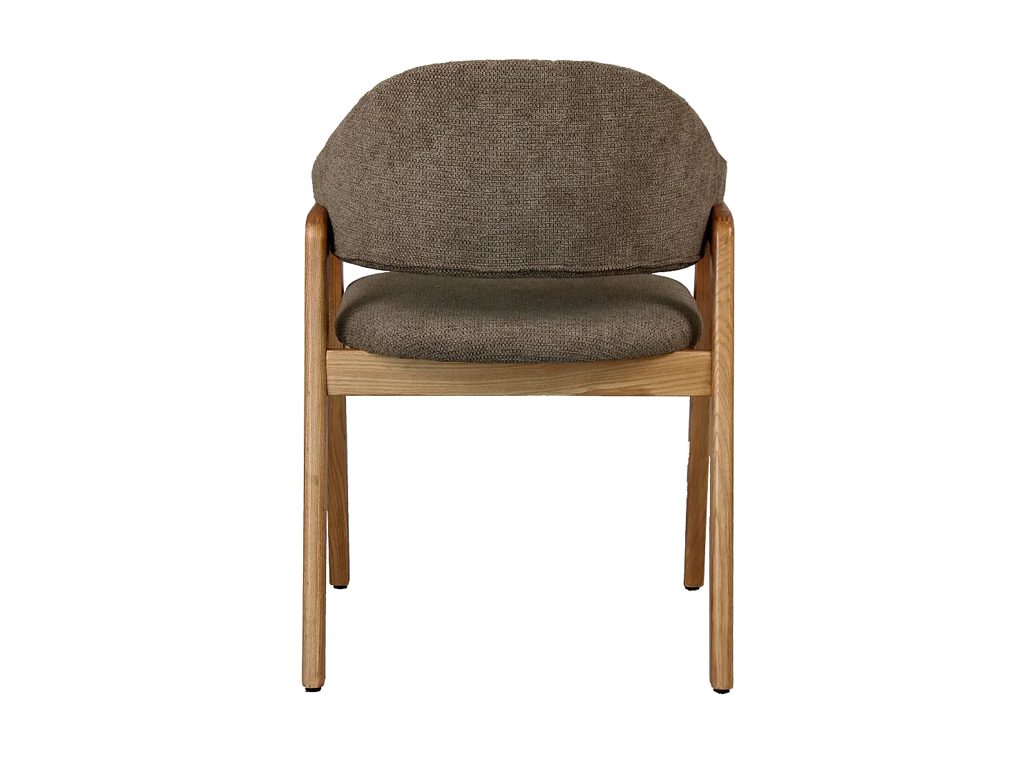 WOOL-Chaise en Frêne naturel et Tissu Trendy Taupe (x2)