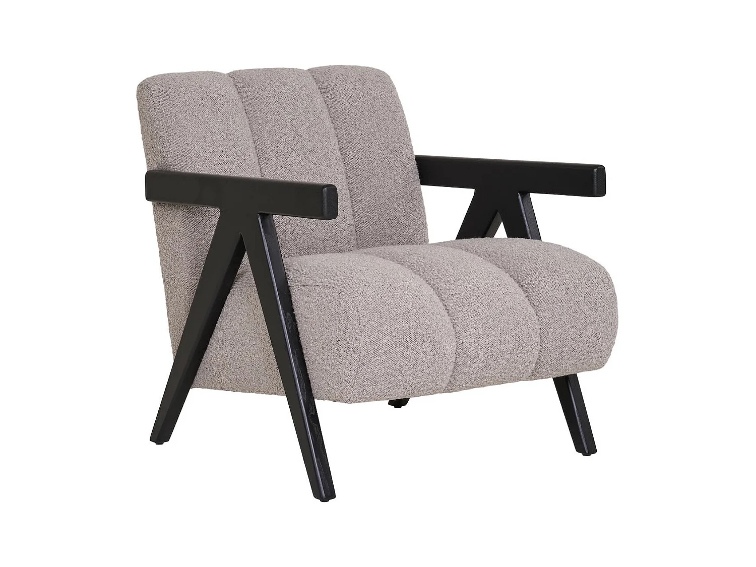 FLORENCE - Fauteuil design en tissu et bois noir