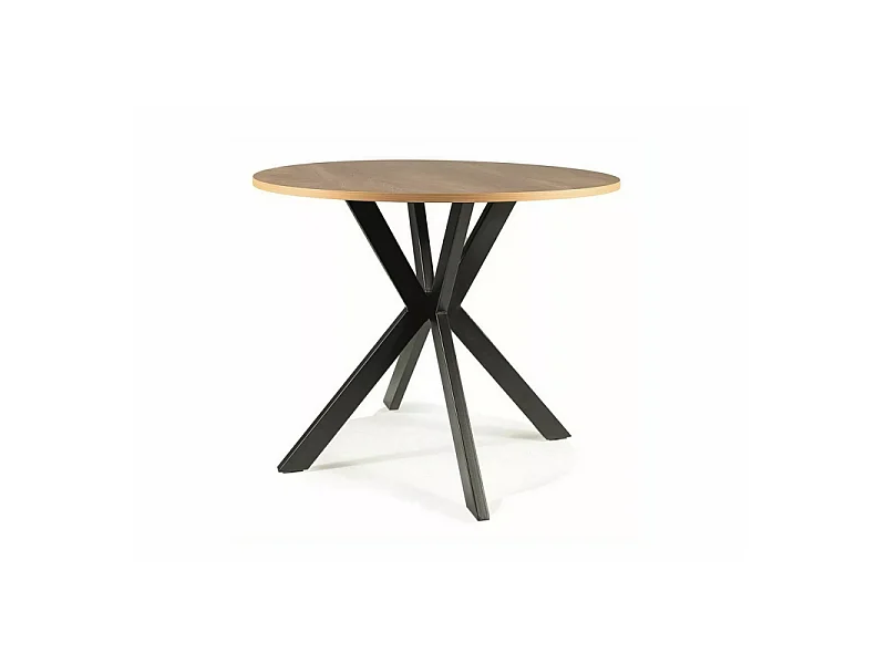 Stół okrągły TALIA II 90x90 dąb/czarny
