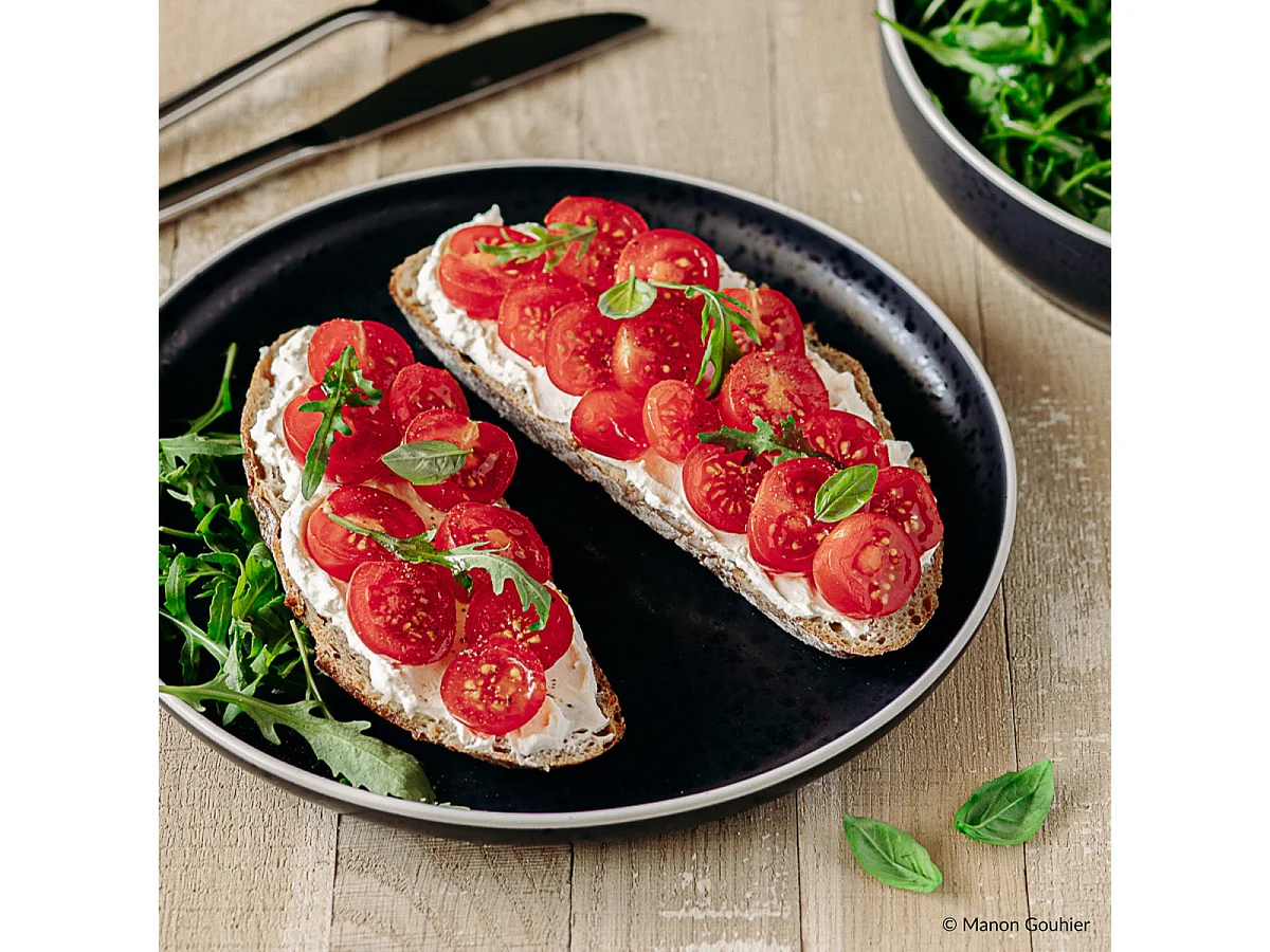 Set mit 6 Flachen Tellern Aster Granit 26 cm - Médard de Noblat