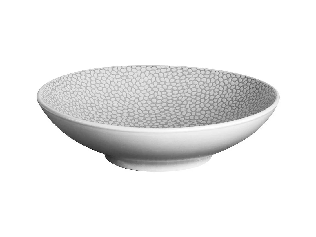 Stone Gris clair - Coffret 6 assiettes salade et pâtes