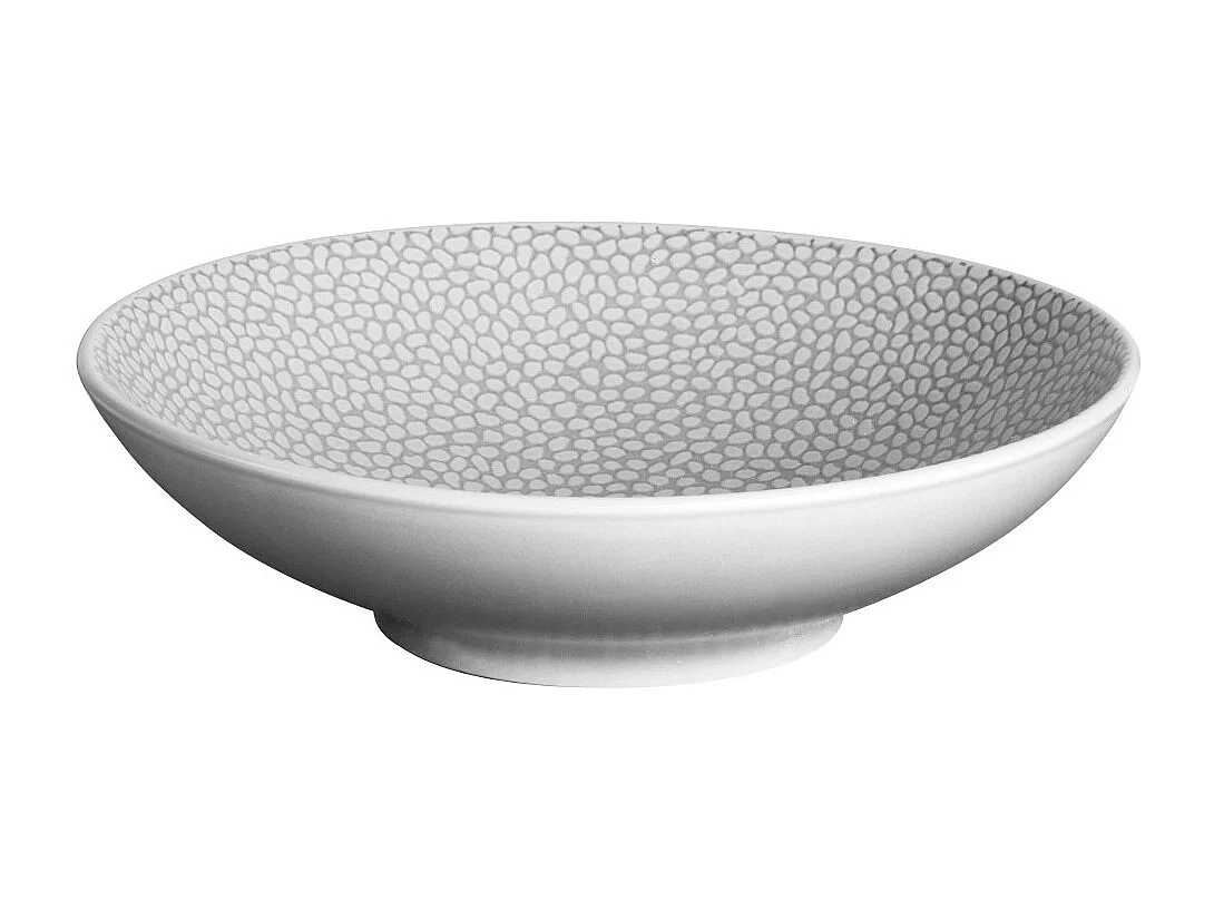 Stone Gris clair - Coffret 6 assiettes salade et pâtes