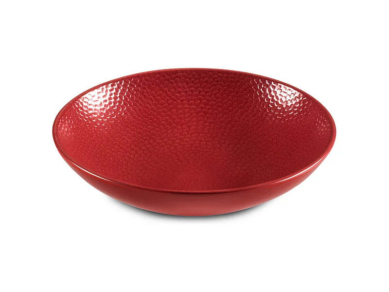 Stone Rouge - Assiette creuse 25 cm (lot de 6)