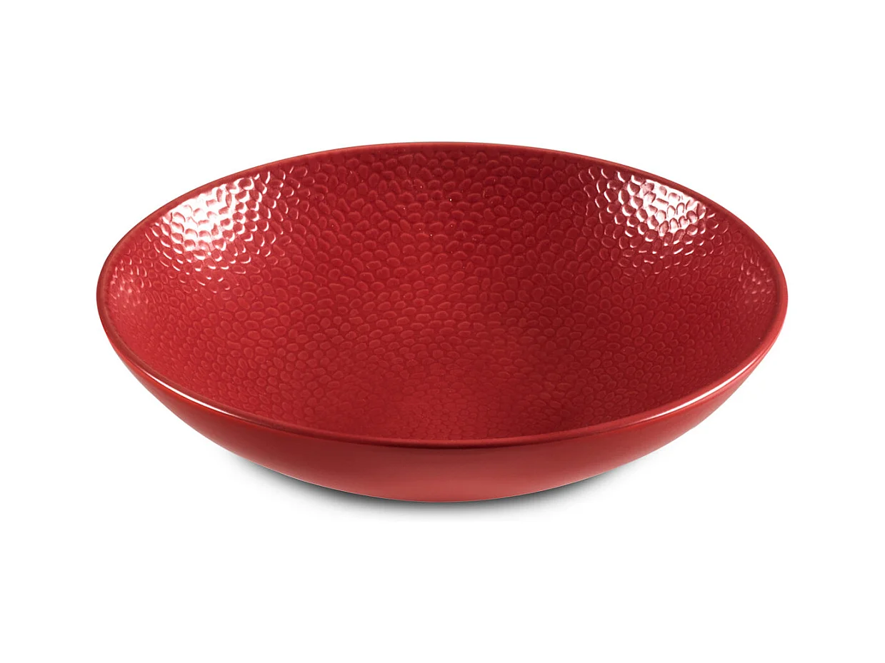 Stone Rouge - Assiette creuse 25 cm (lot de 6)
