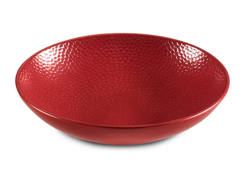 Stone Rouge - Assiette creuse 25 cm (lot de 6)