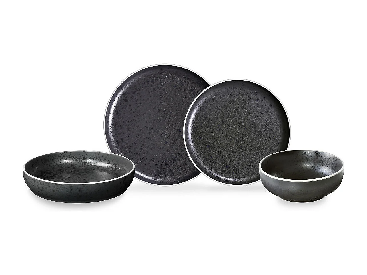 Aster Granit - Assiette gourmet 22 cm (lot de 6)