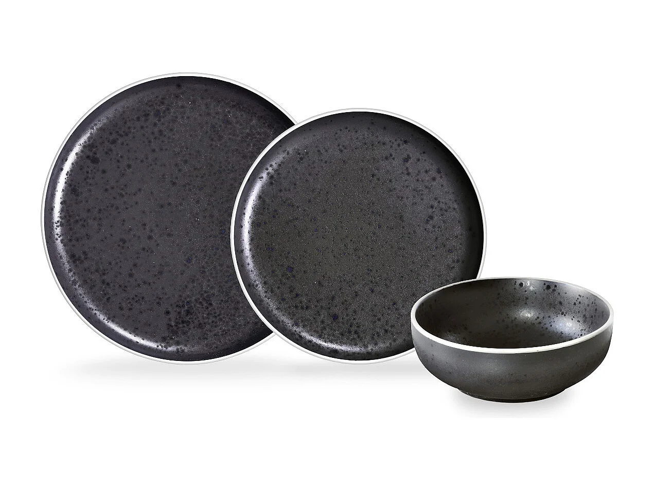 Aster Granit - Assiette salade et pâtes 17 cm (lot de 6)
