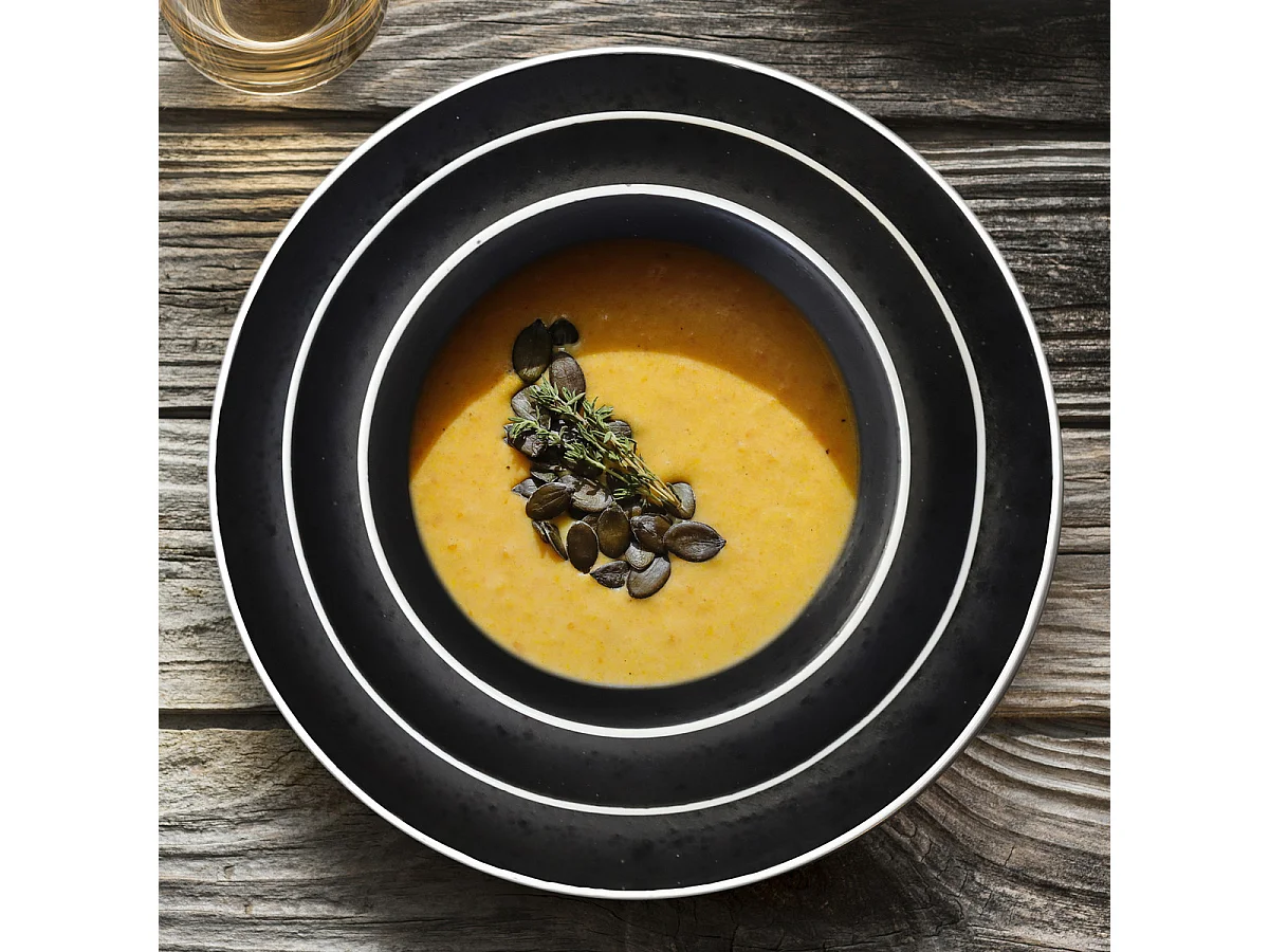 Aster Granit - Assiette salade et pâtes 17 cm (lot de 6)