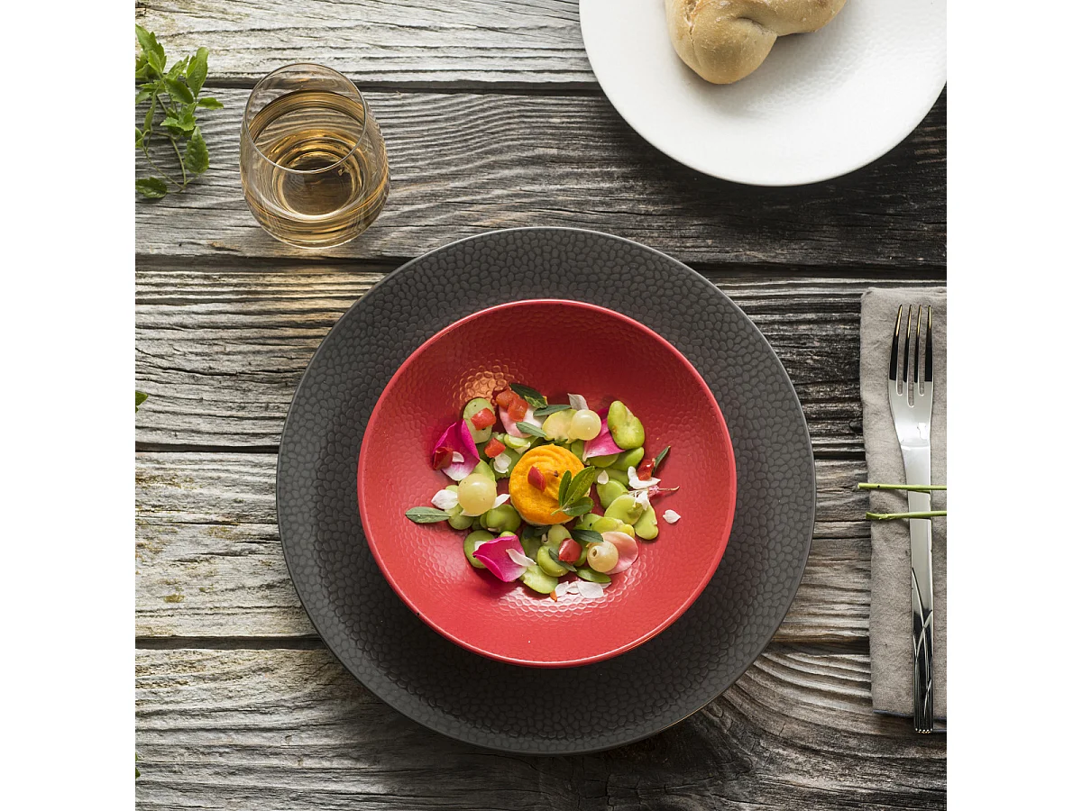 Stone Ivoire - Assiette creuse 25 cm (lot de 6)