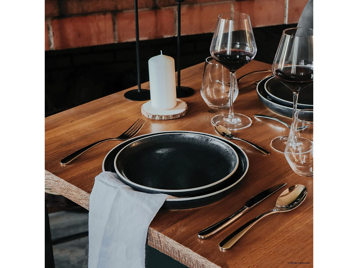 Aster Granit - Assiette dessert 21 cm (lot de 6)