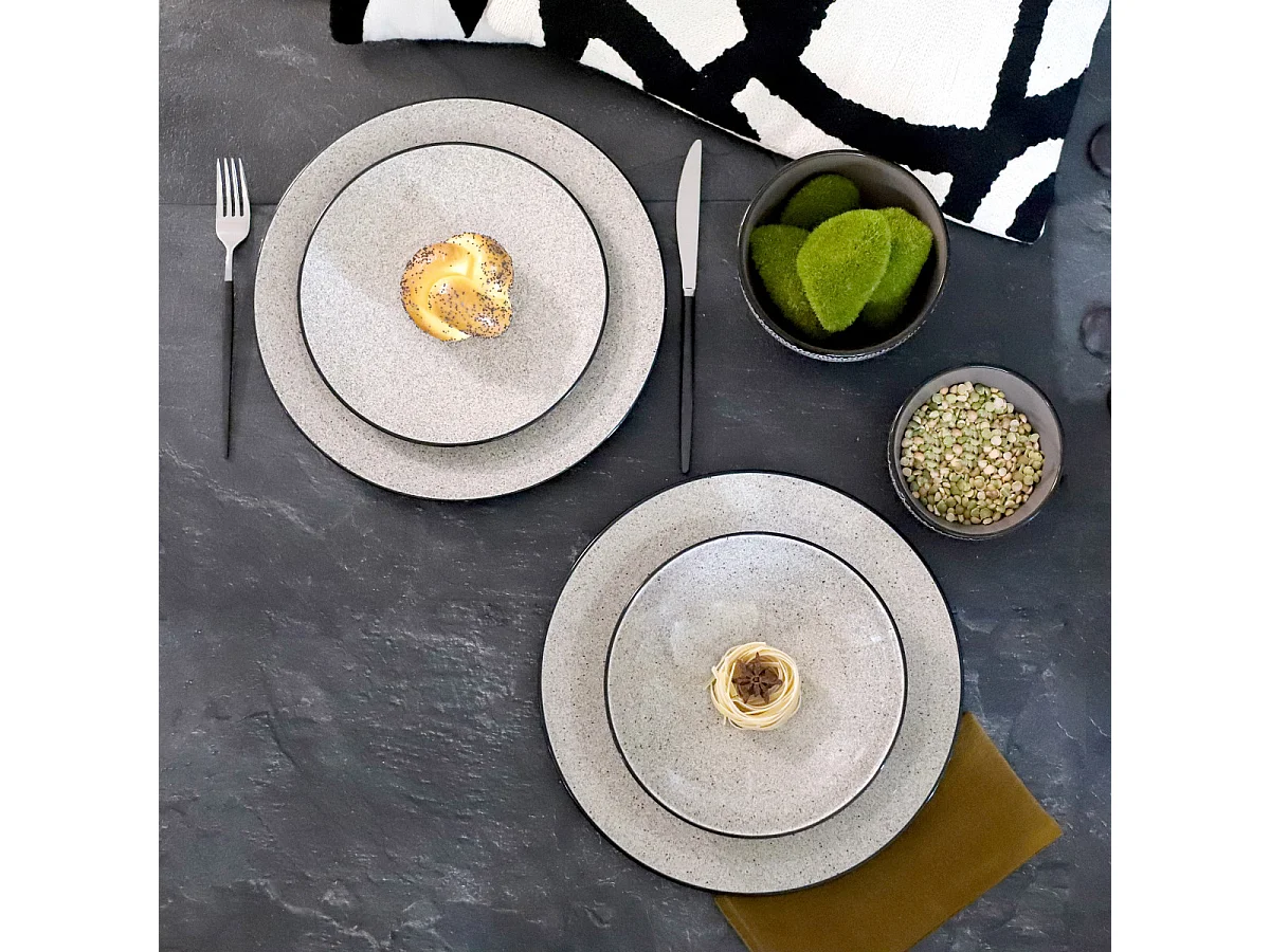 Tess Flanelle - Assiette dessert 21 cm (lot de 6)